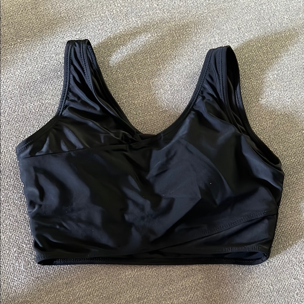 Coral Reef Swim Black Crop Top size SMALL